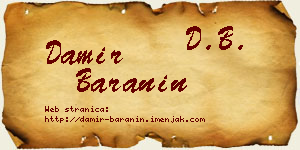 Damir Baranin vizit kartica